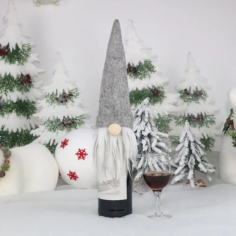 Housse de bouteille de vin de Noël charmante