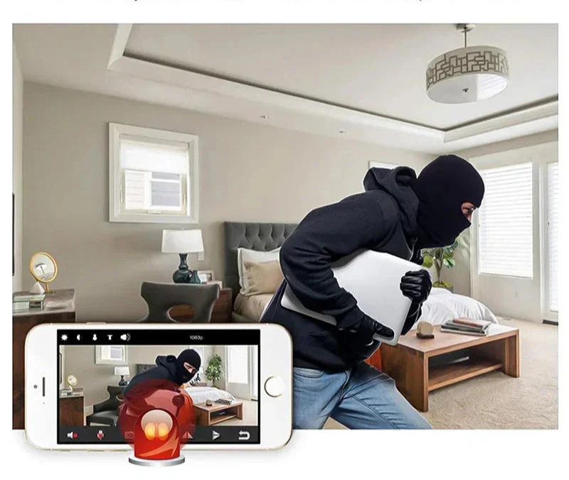 Caméra de surveillance mini HD 1080P WiFi avec vision nocturne