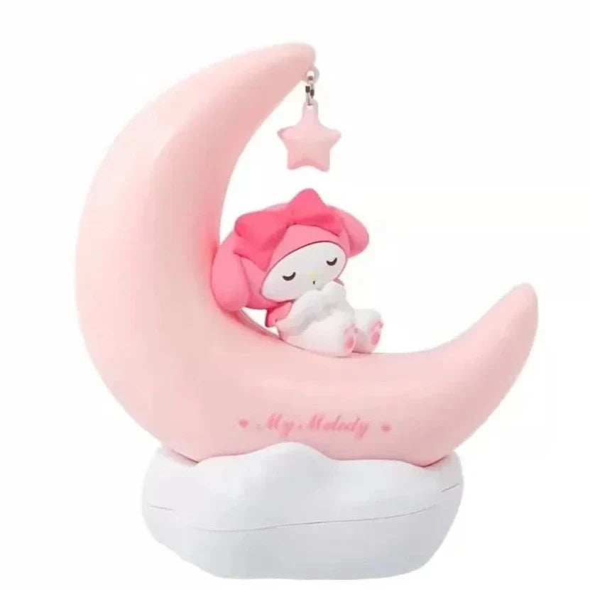LunaMoon - Veilleuse en forme de demi-lune avec un adorable personnage