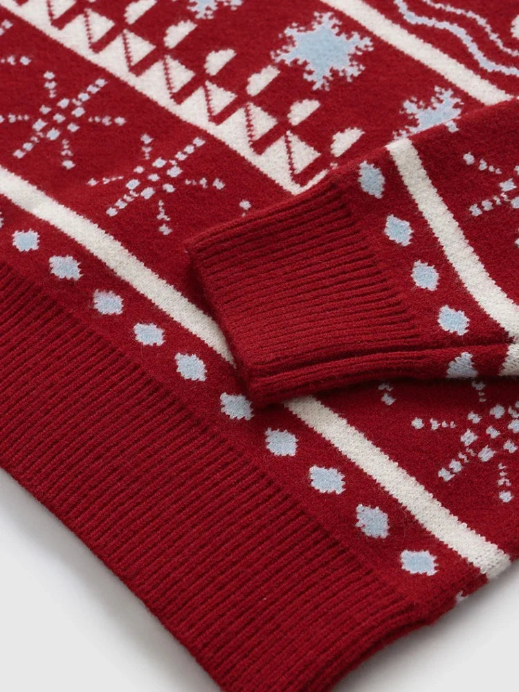 Pulls amples tricotés rouges