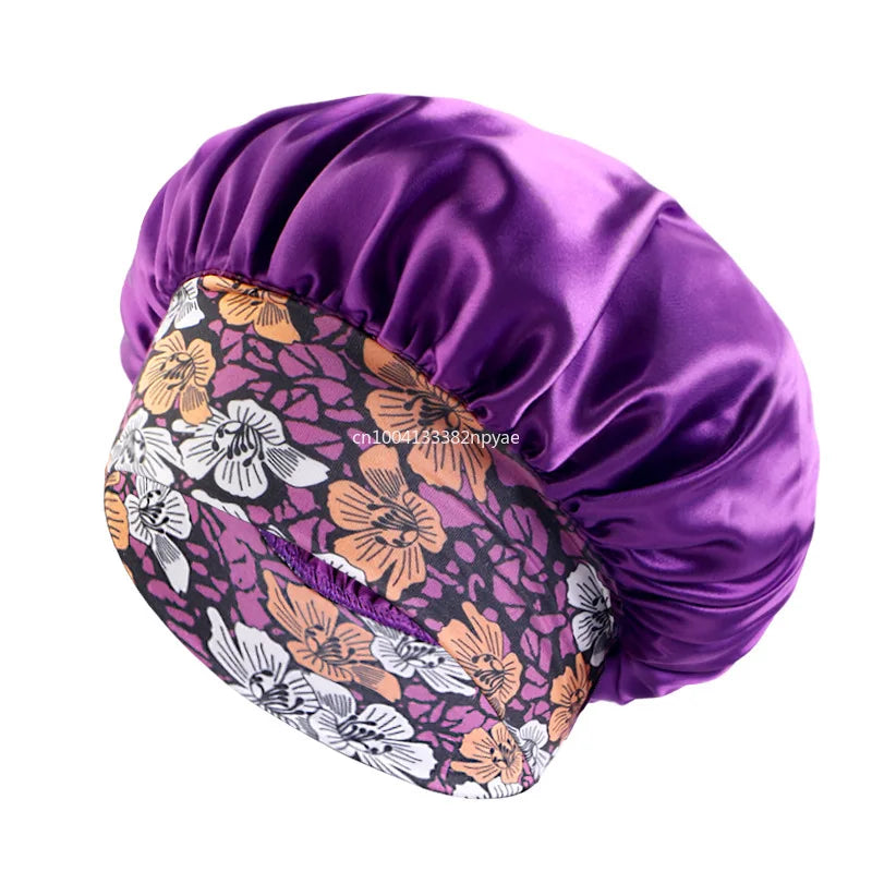 Estella - Cape en satin fleuri élégant pour la protection des cheveux et la beauté