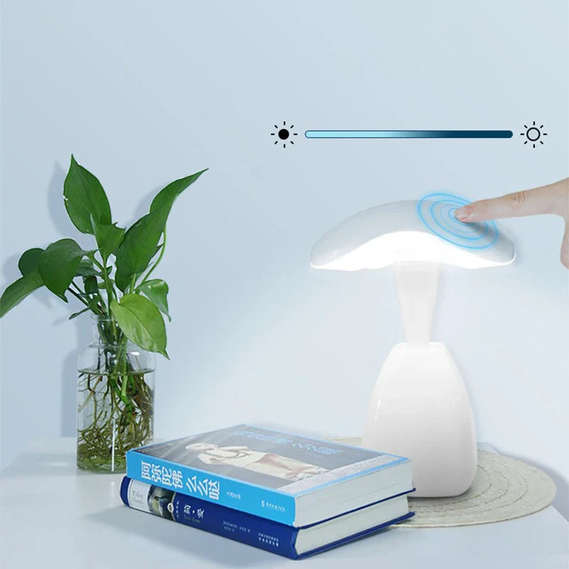 MushAura - Lampe tactile LED douce à lumière diffuse en forme d'éponge