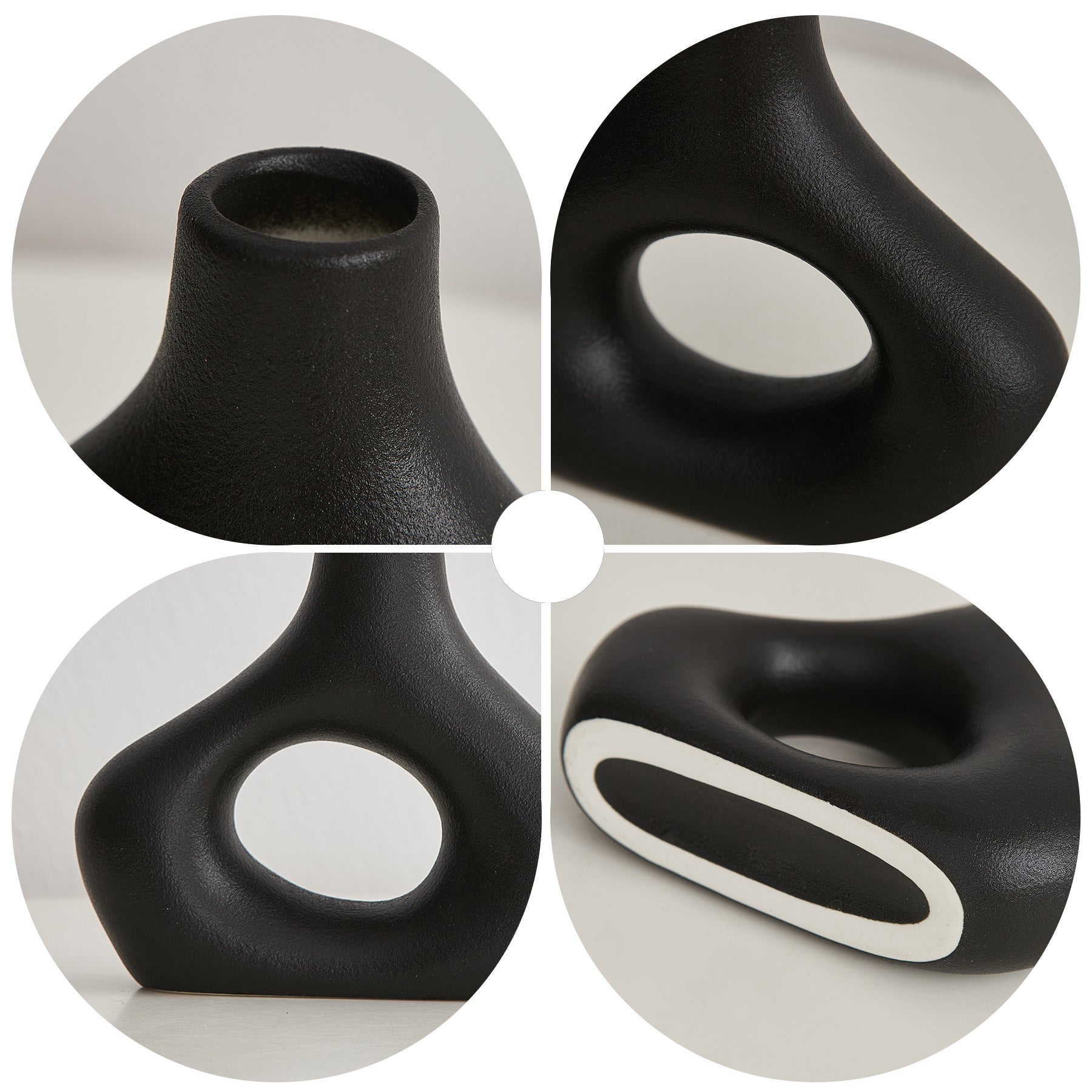 Vase en céramique Orbiform – Design rond minimaliste moderne