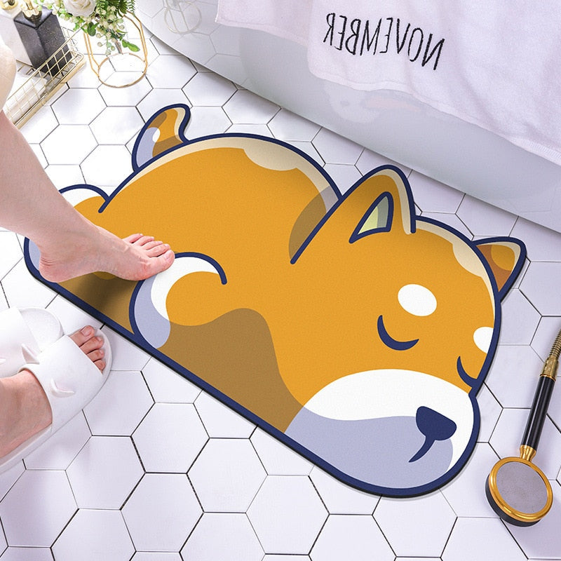 PawSoft - Tapis de bain charmants et élégants avec thème animalier