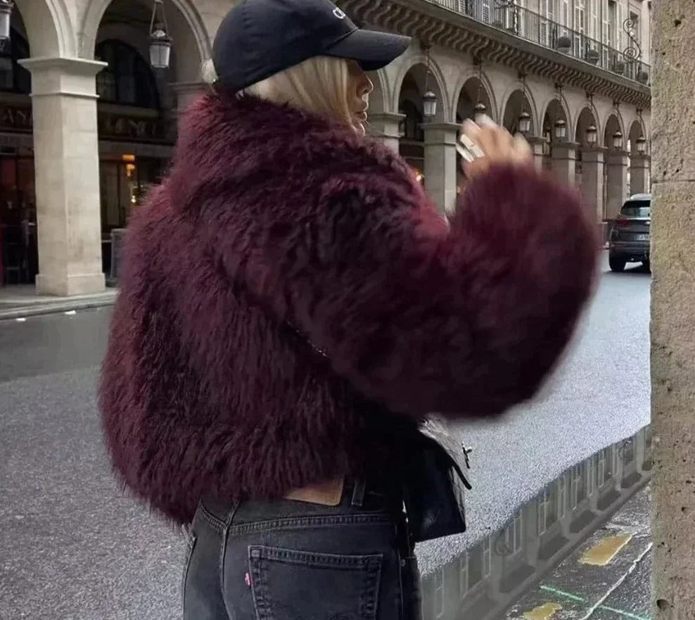 Veste d'hiver stylée en fausse fourrure Melanie