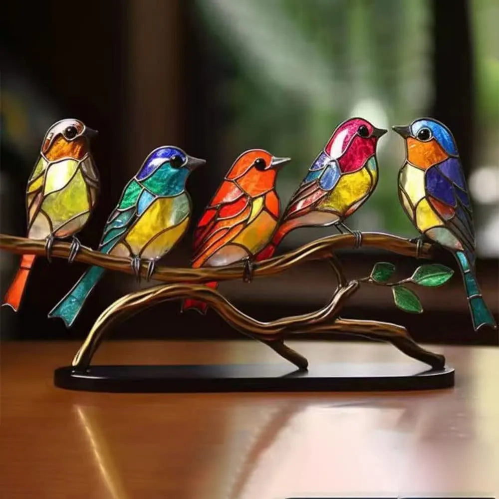 ElegantAviary - Décoration de bureau avec des oiseaux colorés