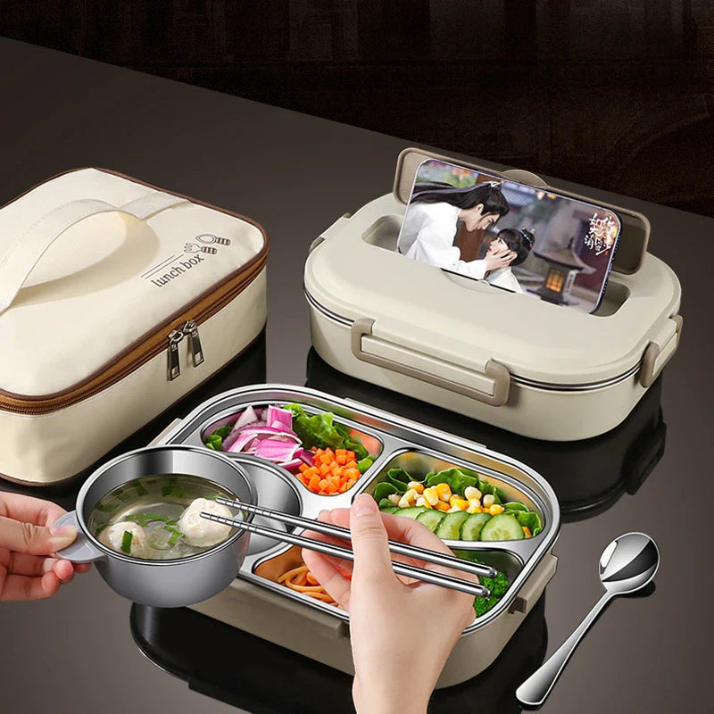 HeatMate - Ensemble de boîtes à lunch en acier inoxydable