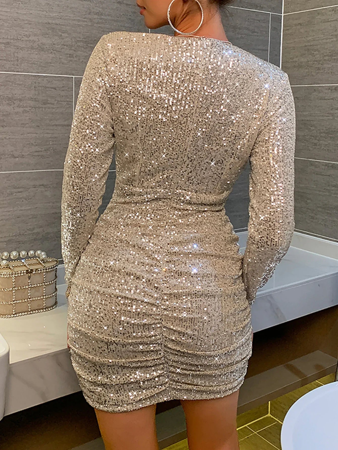 Robe moulante en sequins vintage Elia