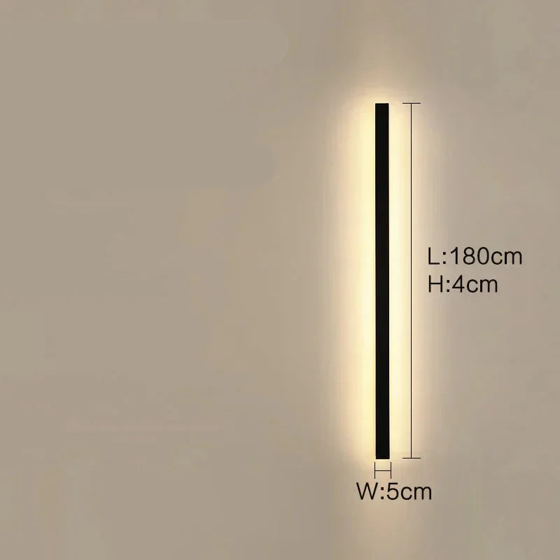 Lunor Moderne Applique Murale Extérieure Linéaire – Métal & Acrylique pour Terrasse & Entrée