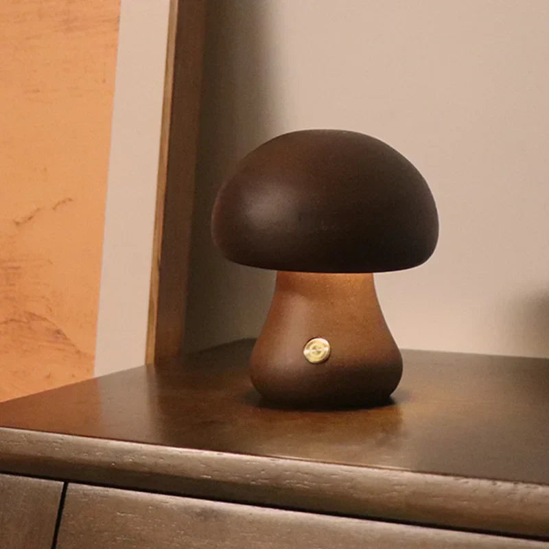 Lampe de table en bois MystiGlow