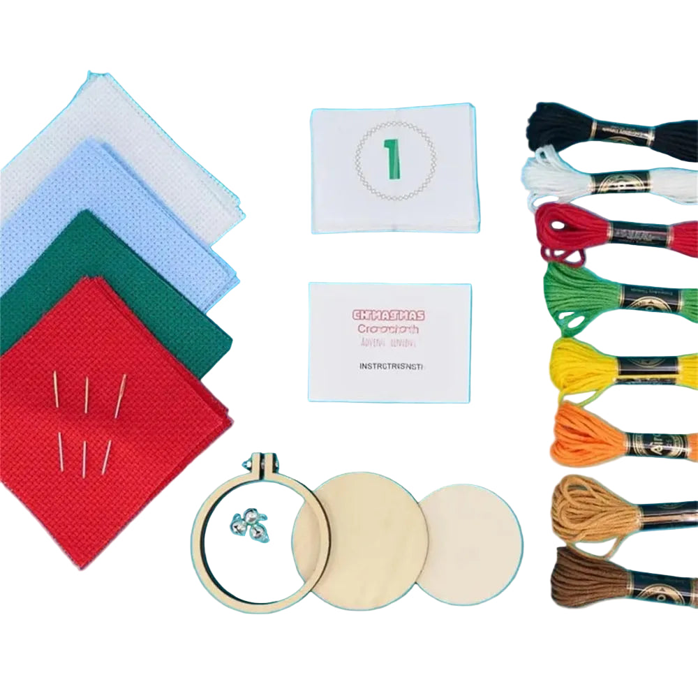 Calendrier de l'Avent brodé de Noël