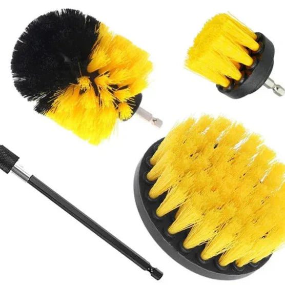 CleanForce - Ensemble de 3 brosses de récurage électriques