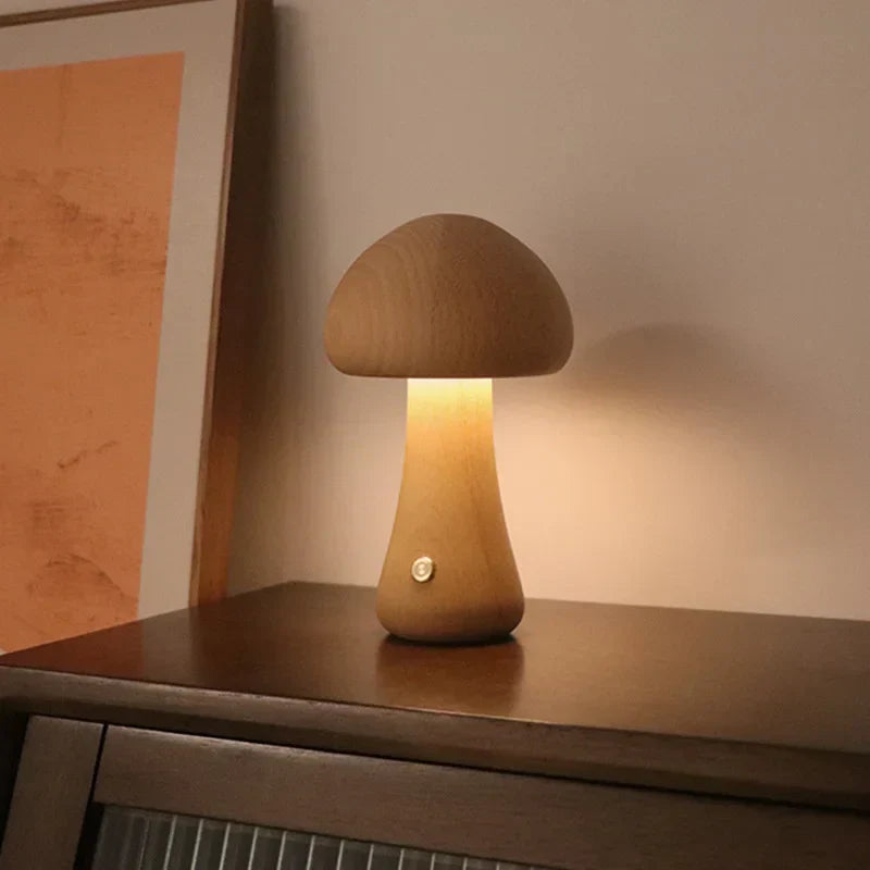 Lampe de table en bois MystiGlow