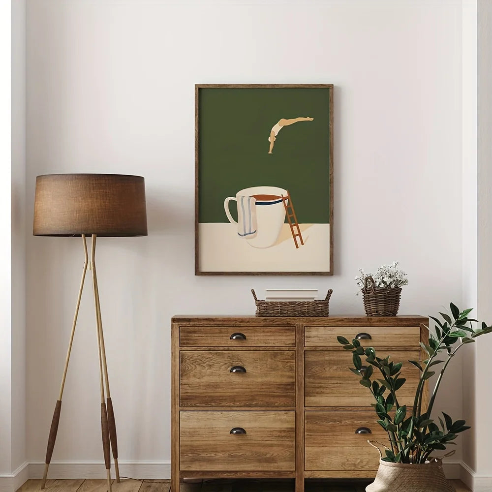 MugDive - Affiches d'art fantaisistes inspirées du café