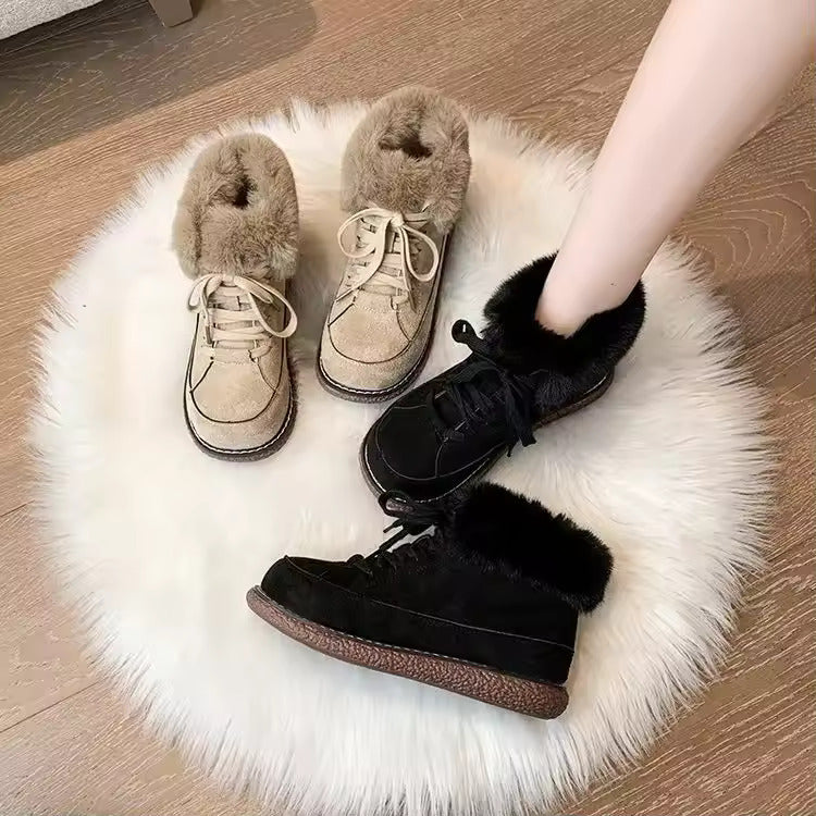 Nora - Bottines avec doublure en fausse fourrure