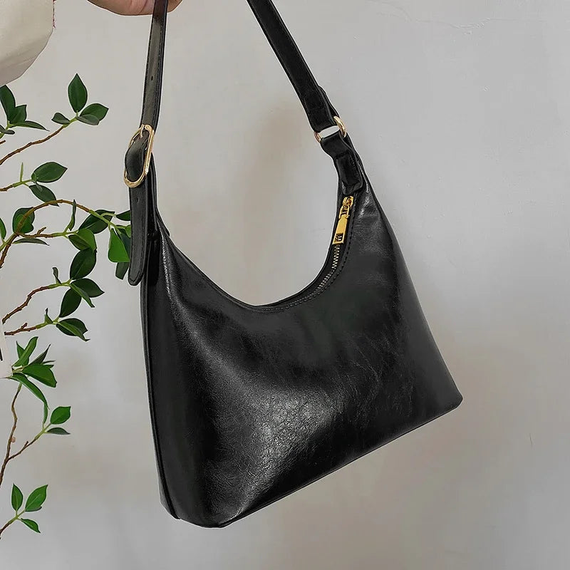 Lianna - Sac à épaule de luxe en forme de demi-lune