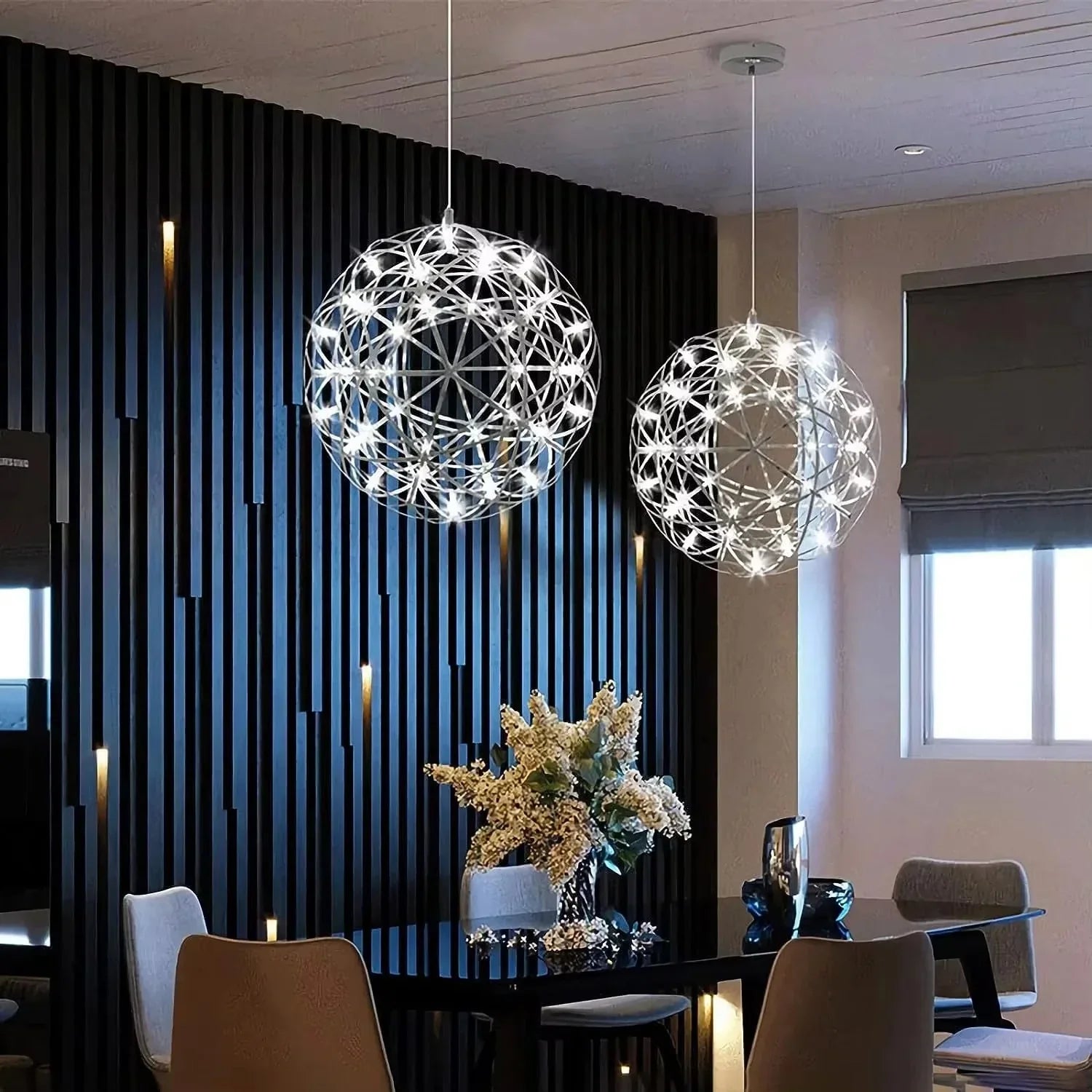 OrbaGlow - Lustre sphérique moderne avec design multi-lumières