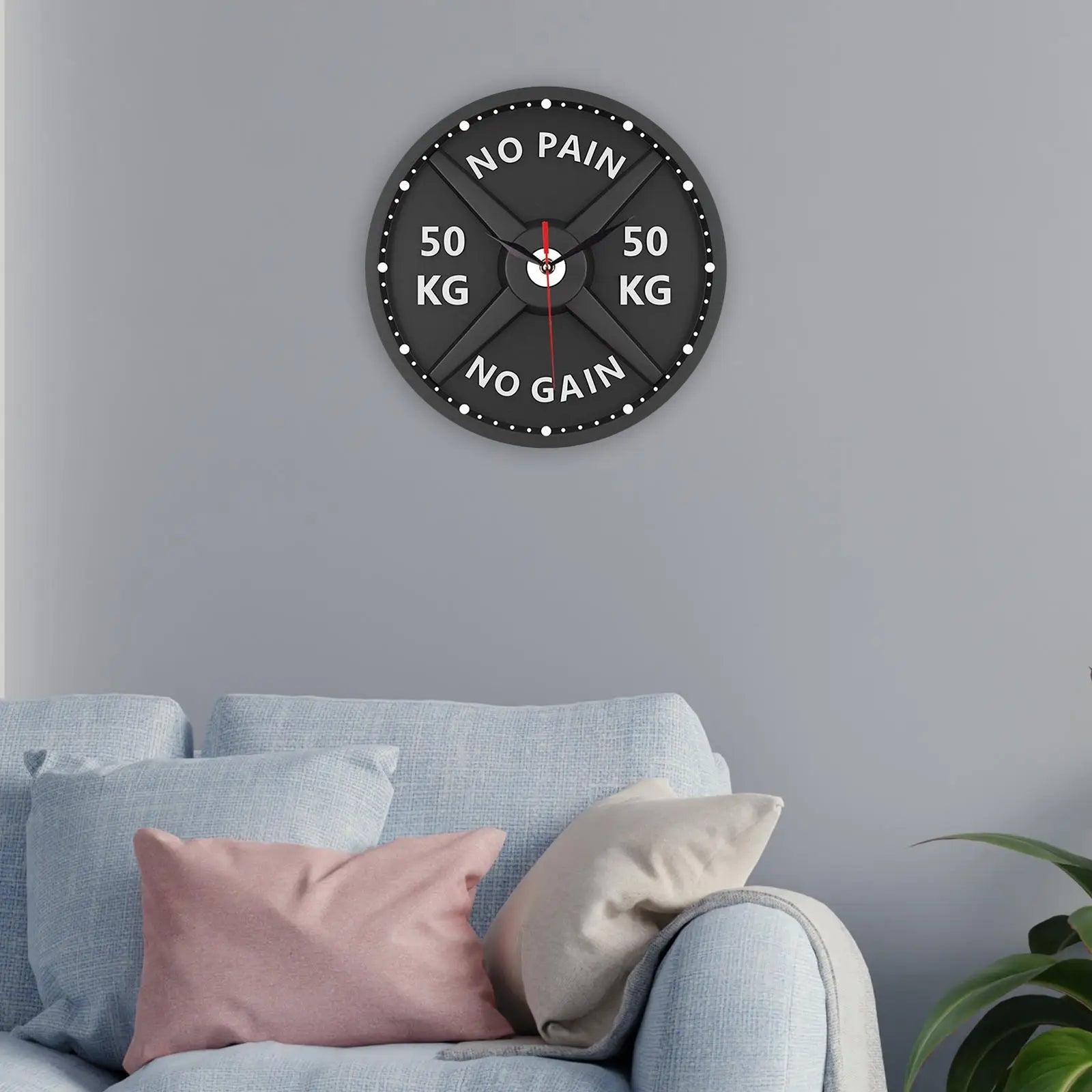 MotionTime Horloge Mural Élégant – Parfait pour un Environnement d'Entraînement Motivant