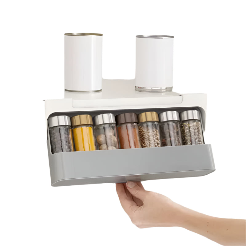 StickRack Organisateur d'Épices Auto-adhésif – Solution de Rangement de Cuisine Épurée