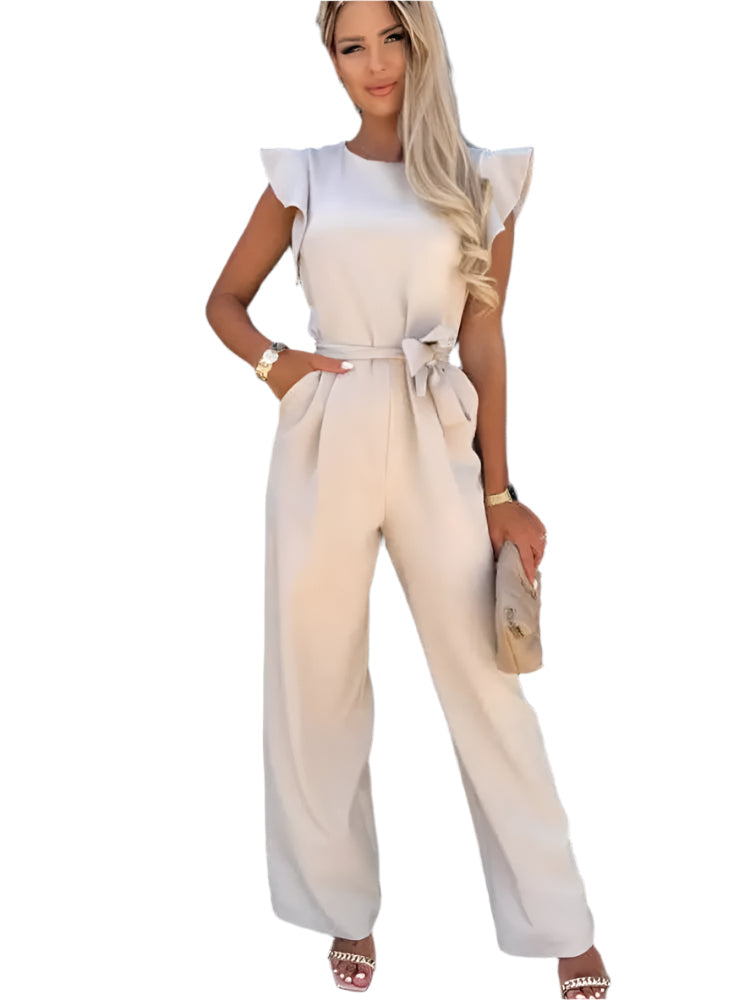 Combinaison Élégante Elvira avec Détail de Nœud - Onepiece Luxueux pour Femmes