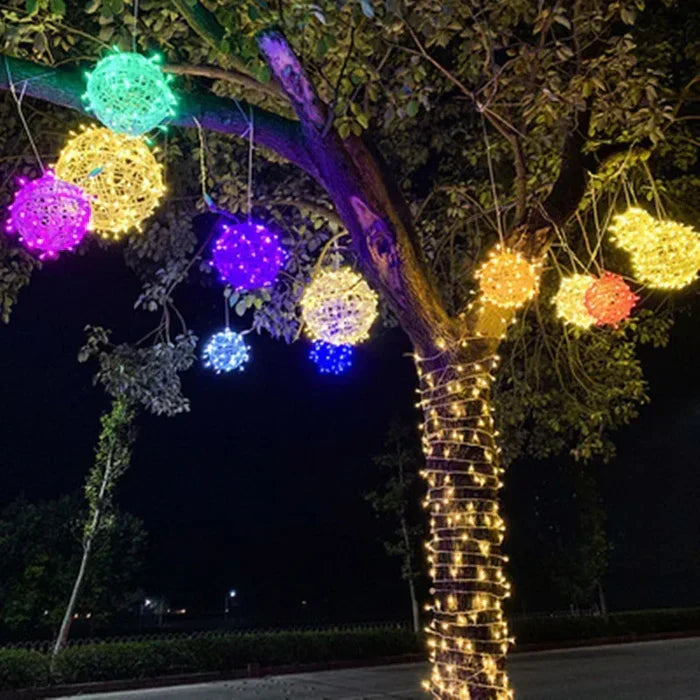 Lumières circulaires tressées pour une étincelle festive