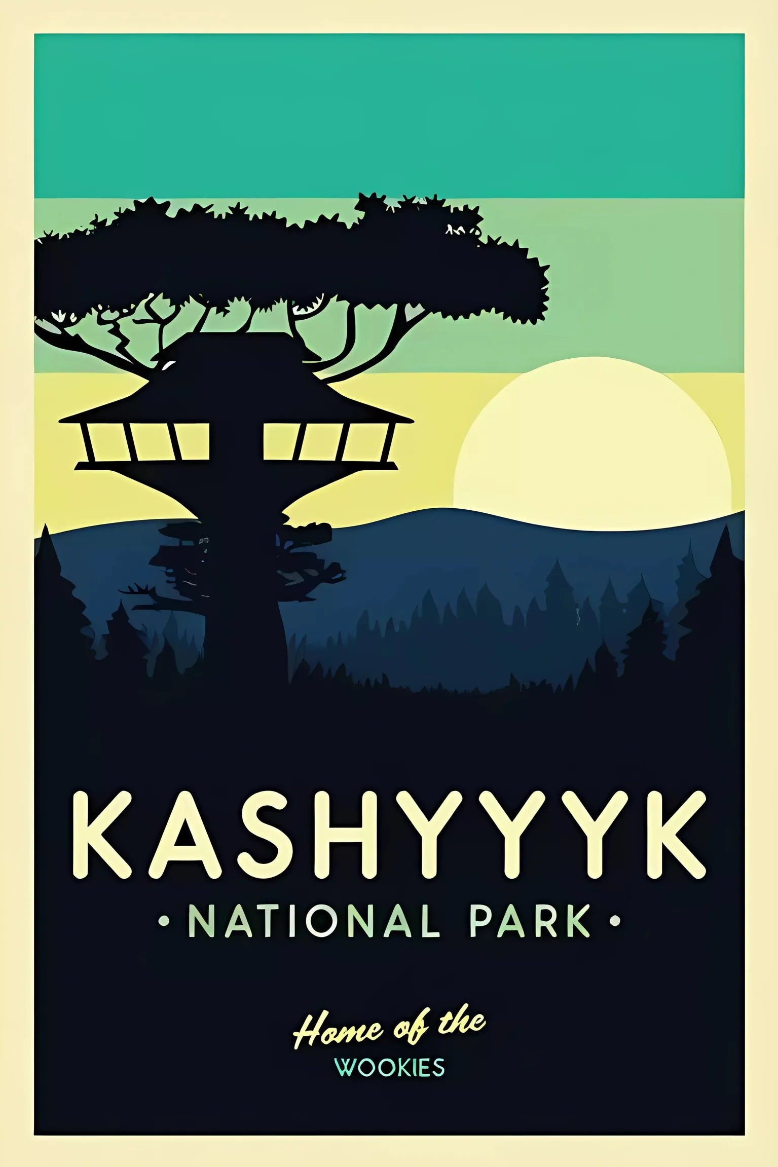 GalacticGetaways - Affiche de voyage Star Wars vintage