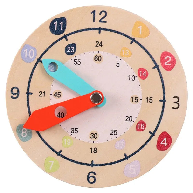LæreTid Montre pour Enfant – Disque d'Apprentissage Interactif avec Format Horloge 12 et 24 Heures