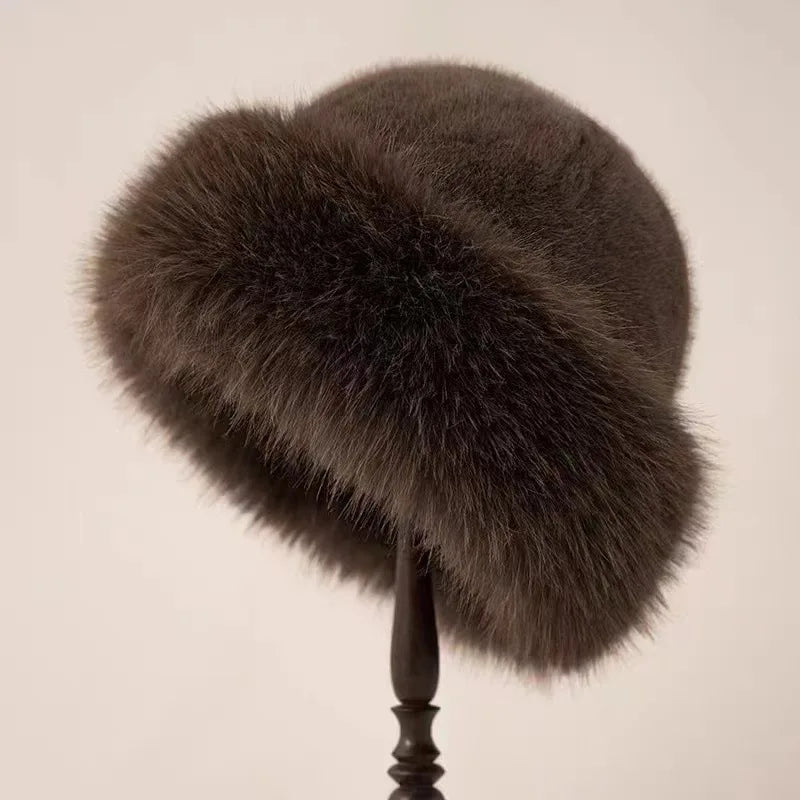 LuxuryFur - Chapeau en fourrure épaisse et moelleux confortable
