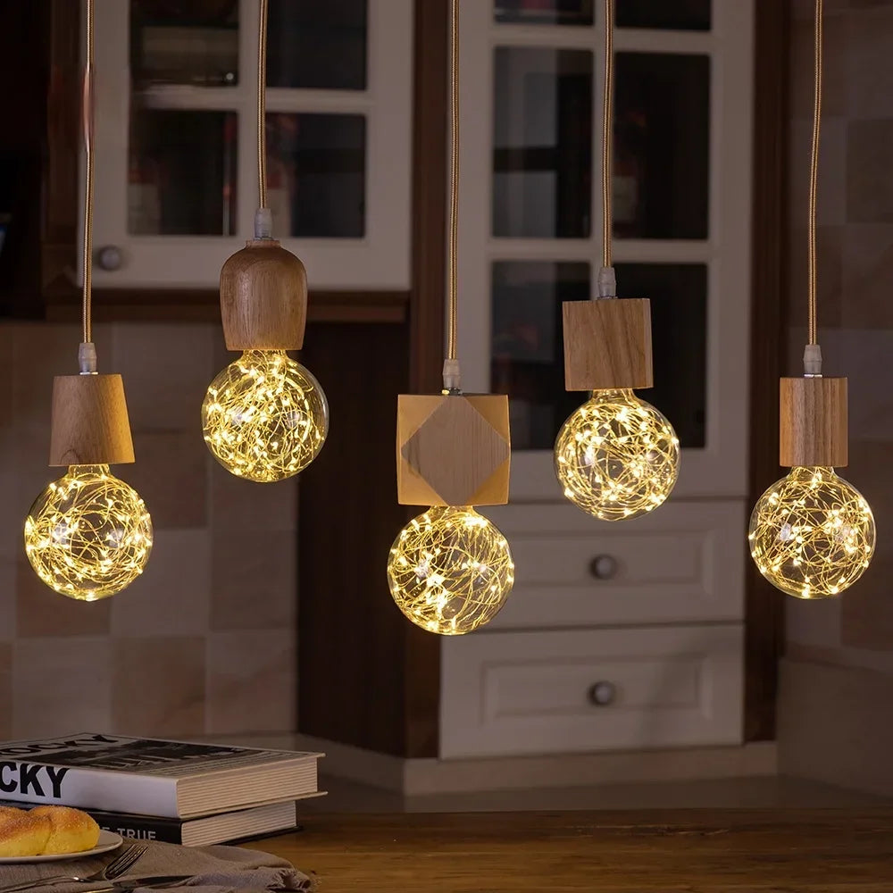 WoodHaven - lampe de plafond sophistiquée en bois
