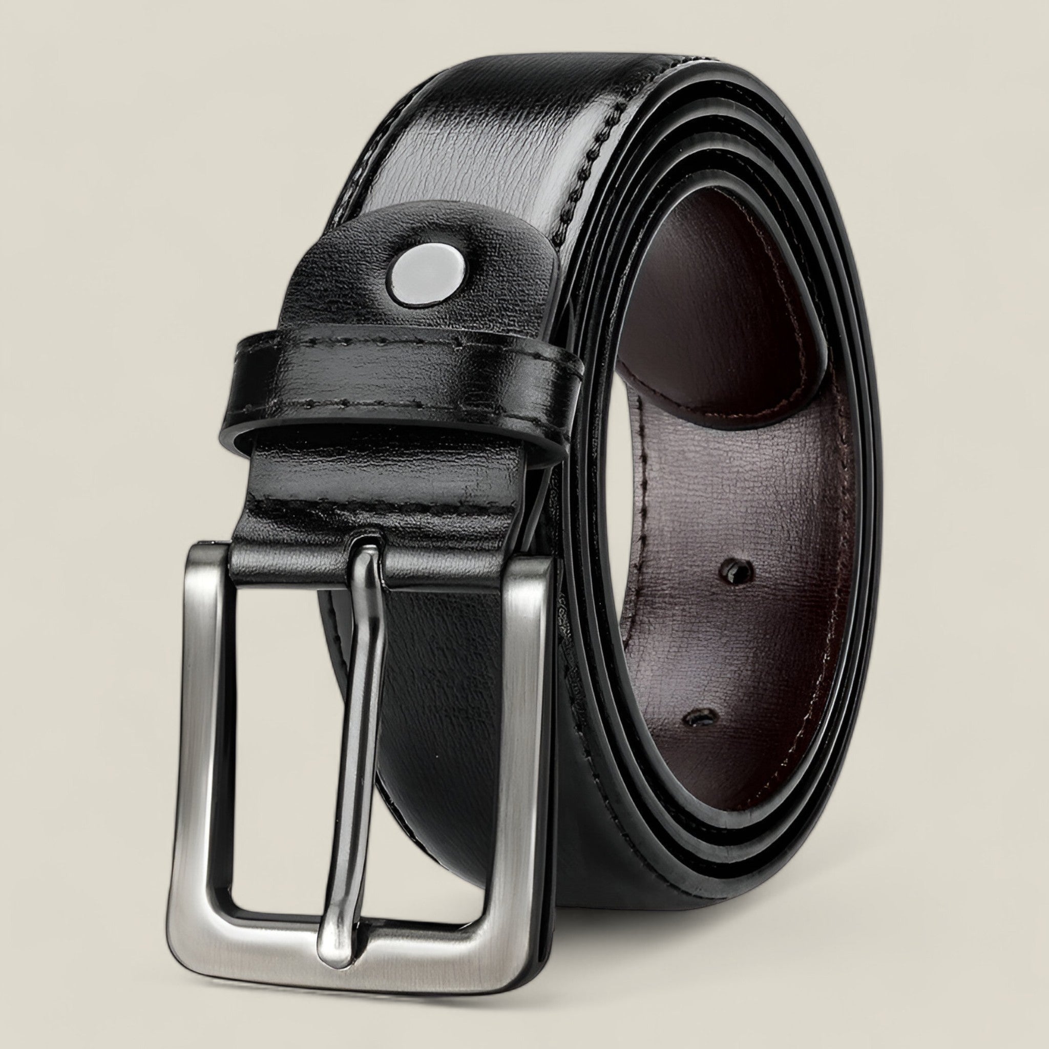 Titan - Ceinture noire classique avec trous réglables