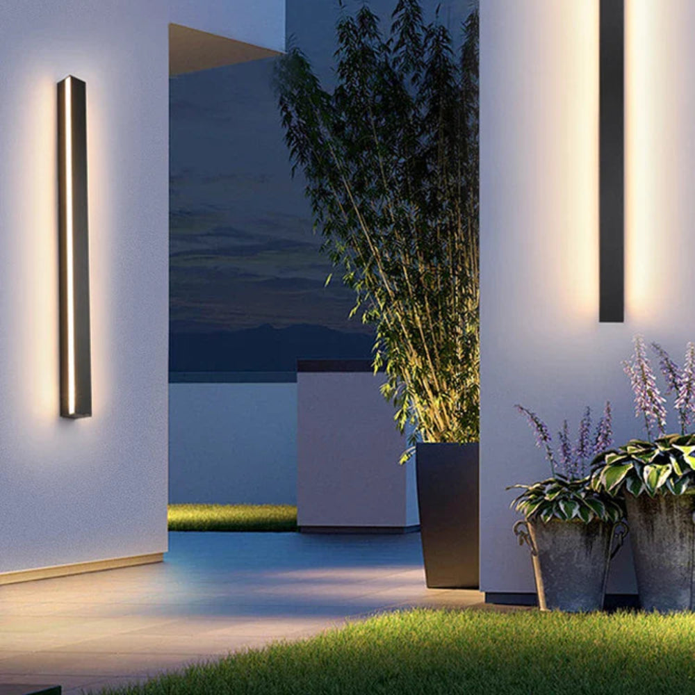 NeroEdge SleekLine Applique Murale LED Imperméable – Luminaire Exterieur Moderne Noir