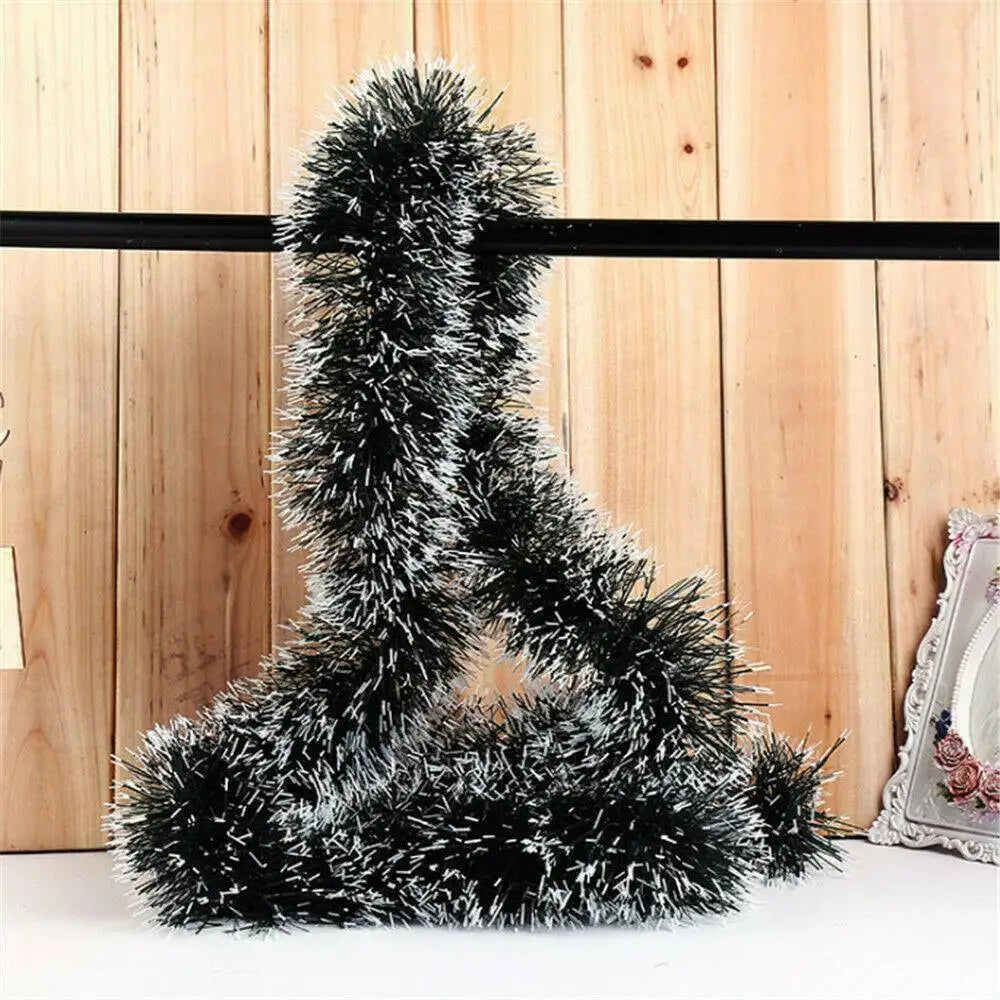 Guirlande en tinsel en chunky avec pointes de neige