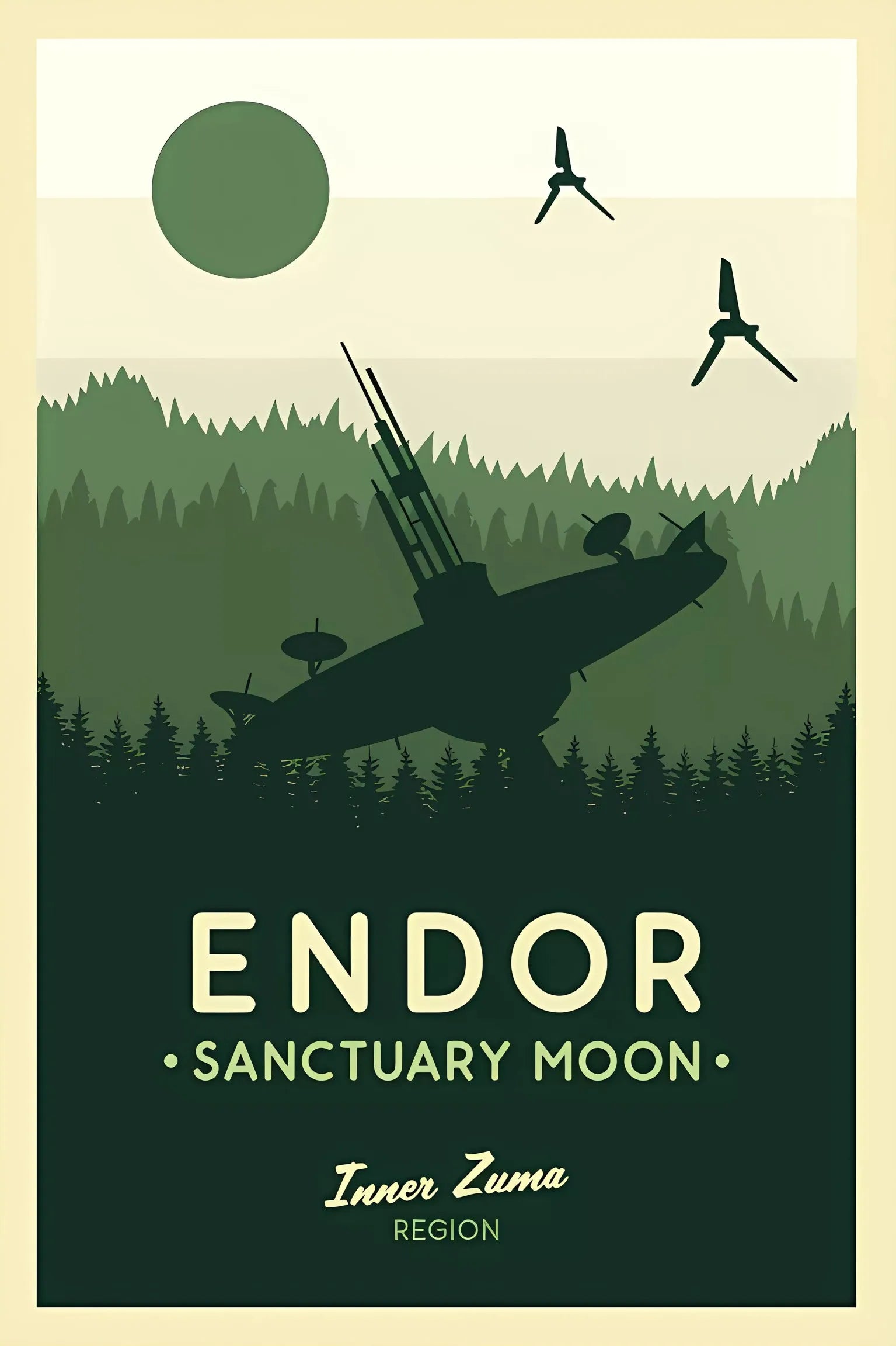 GalacticGetaways - Affiche de voyage Star Wars vintage