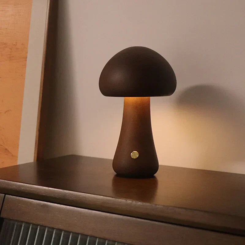Lampe de table en bois MystiGlow