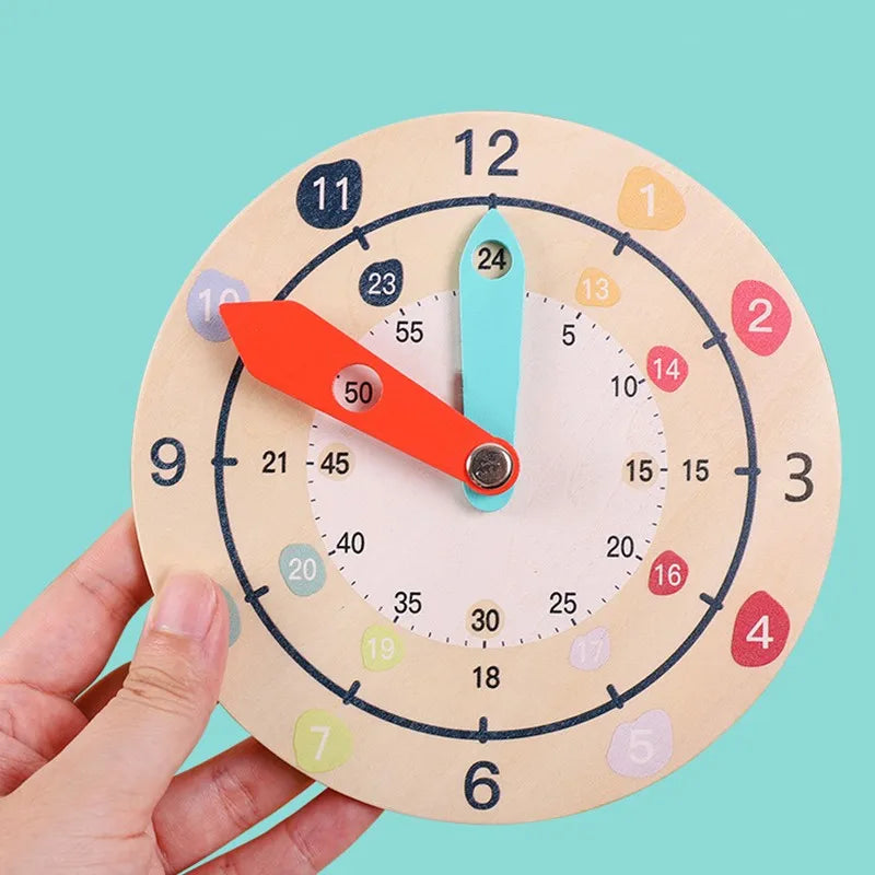LæreTid Montre pour Enfant – Disque d'Apprentissage Interactif avec Format Horloge 12 et 24 Heures