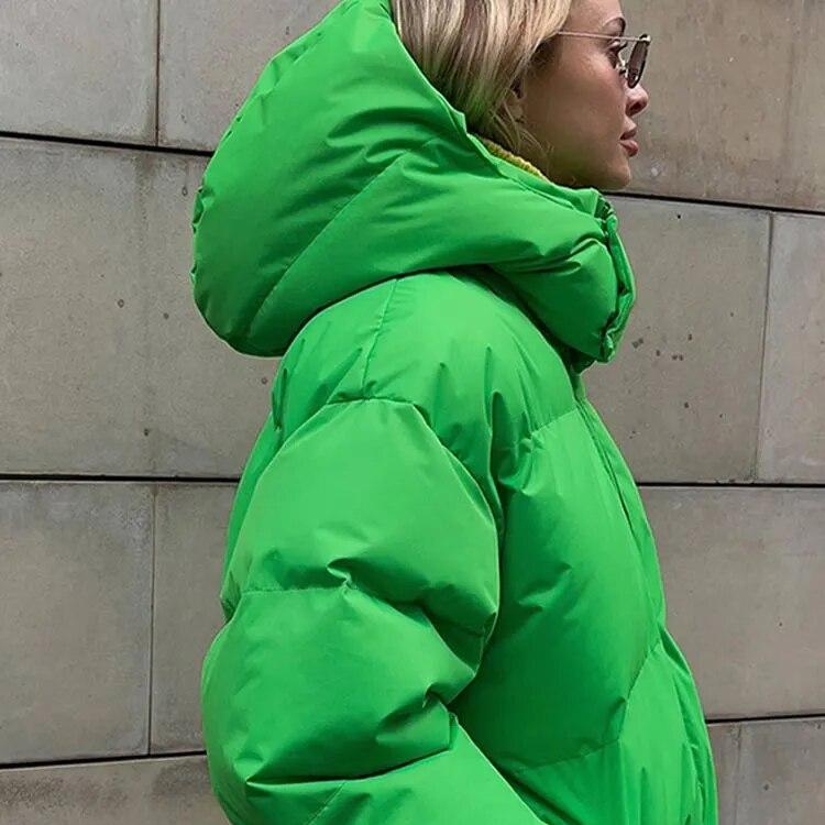 Veste oversized à manches longues chaude Elle