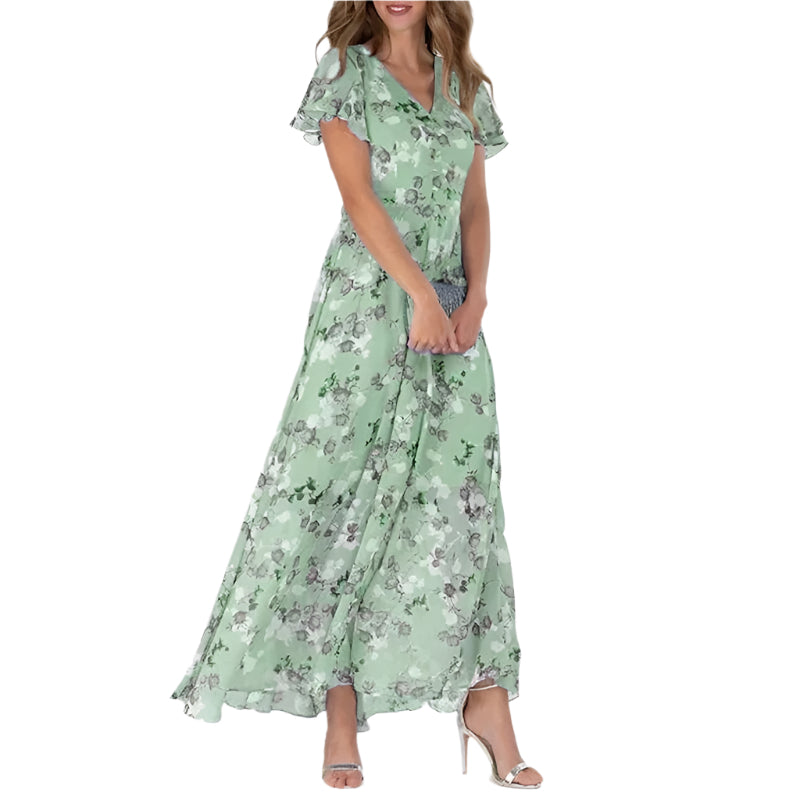 Sofie – Robe d'été longue à motifs floraux