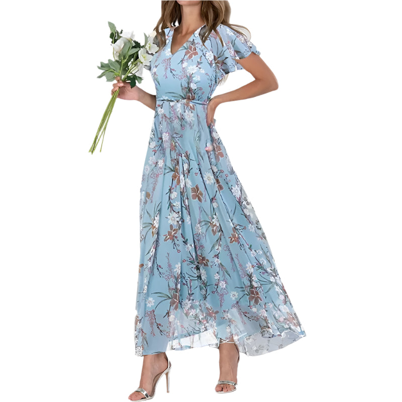 Sofie – Robe d'été longue à motifs floraux