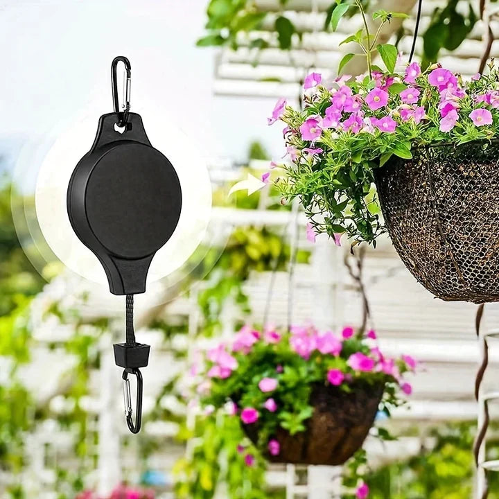PlantLift - Pot suspendu réglable avec crochets