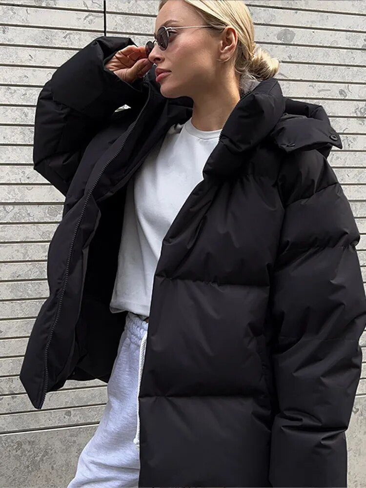 Veste oversized à manches longues chaude Elle