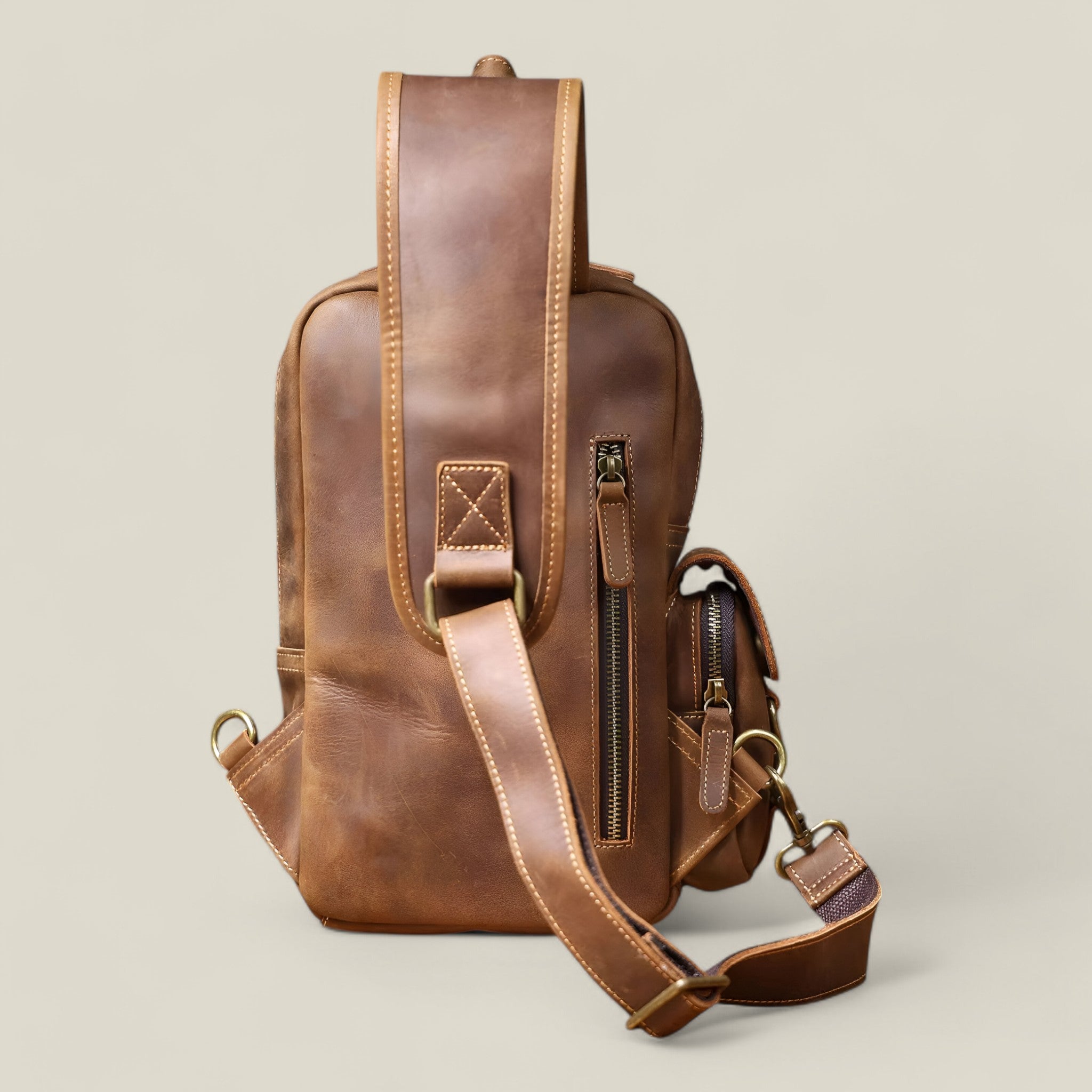 Collins - Sac bandoulière en cuir vegan robuste