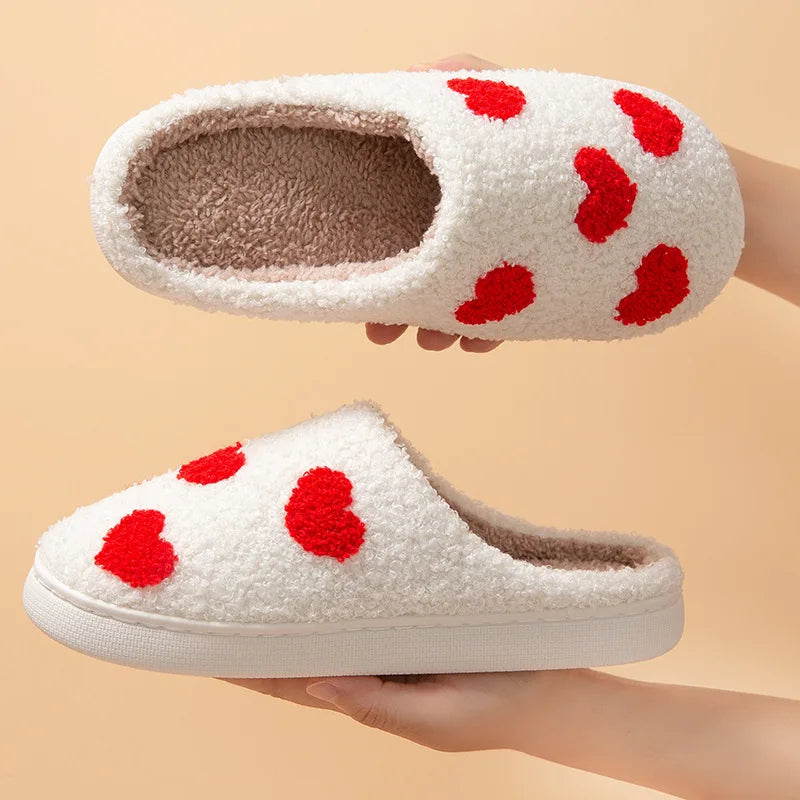 WhimsiWarm - Chaussons brodés en peluche pour femme