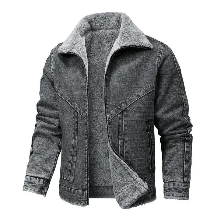 Veste en denim doublée en polaire avec fermeture éclair Lucas
