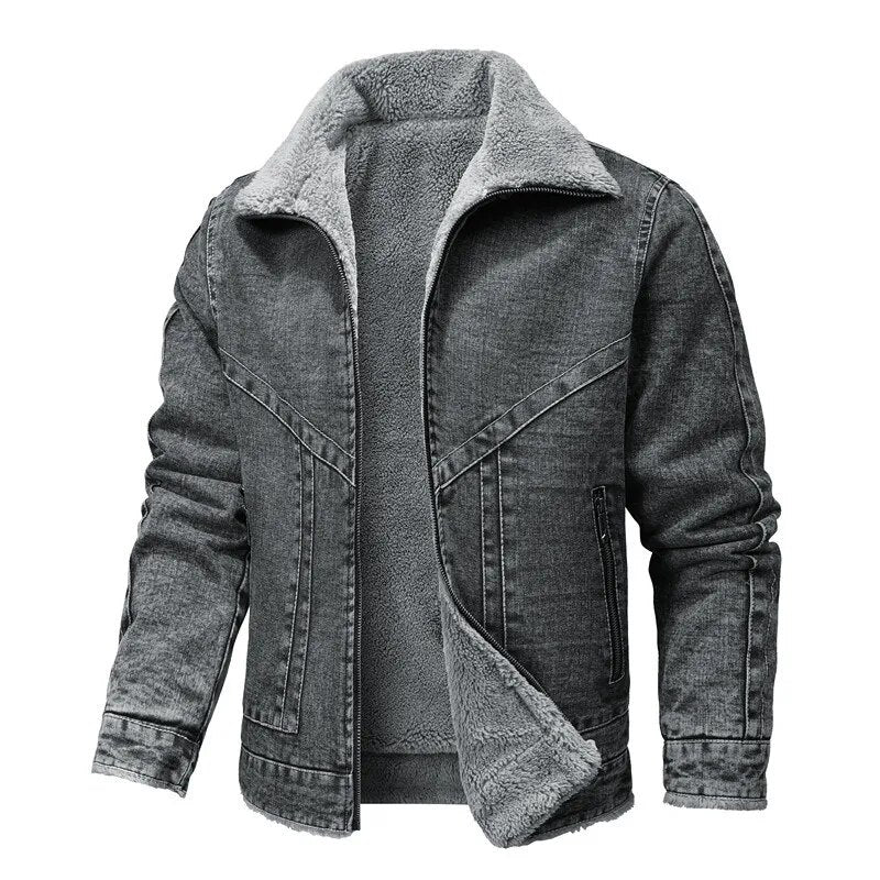 Vincent - Veste en denim sherpa-foret héritage pour hommes