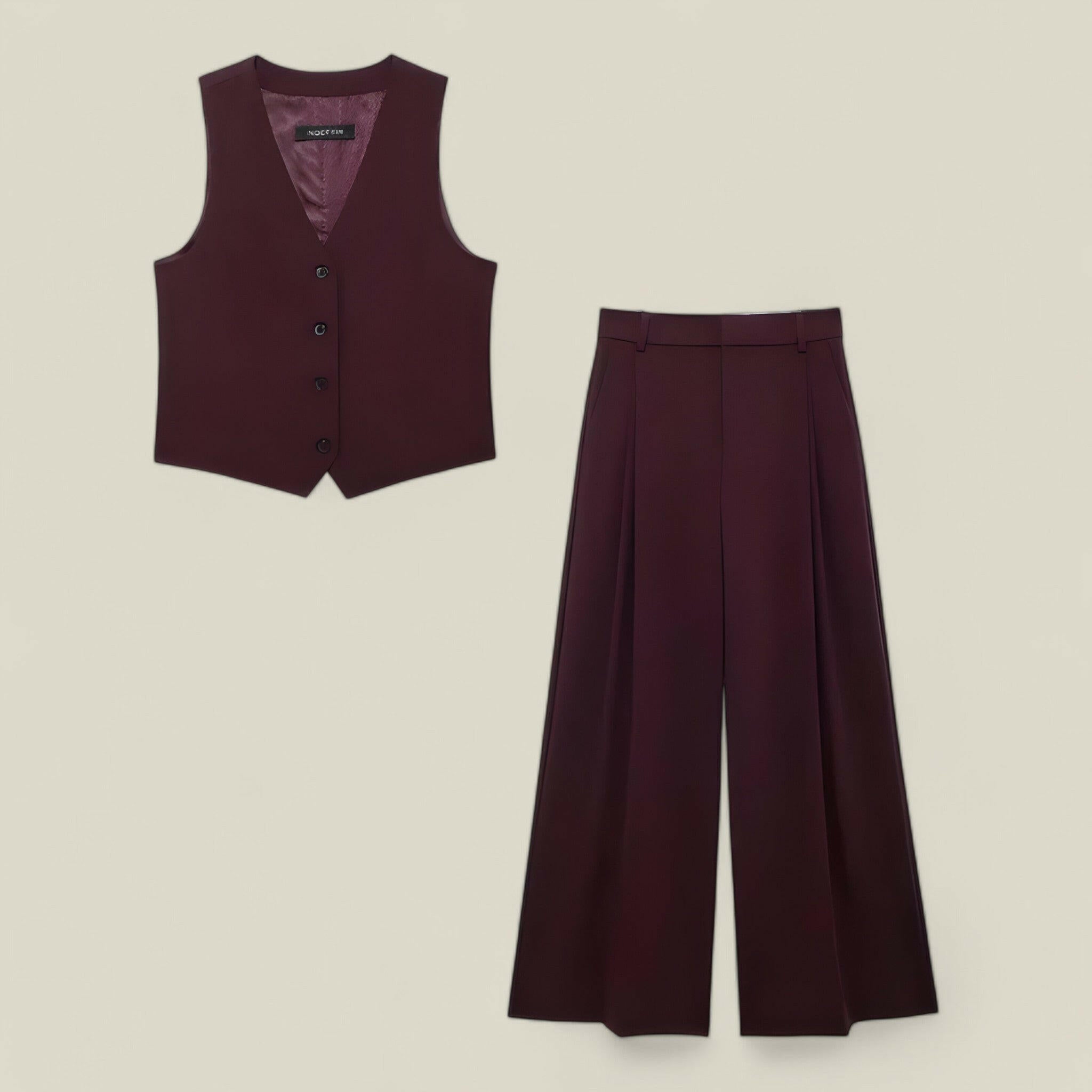 Diana - Ensemble élégant assorti avec pantalon large