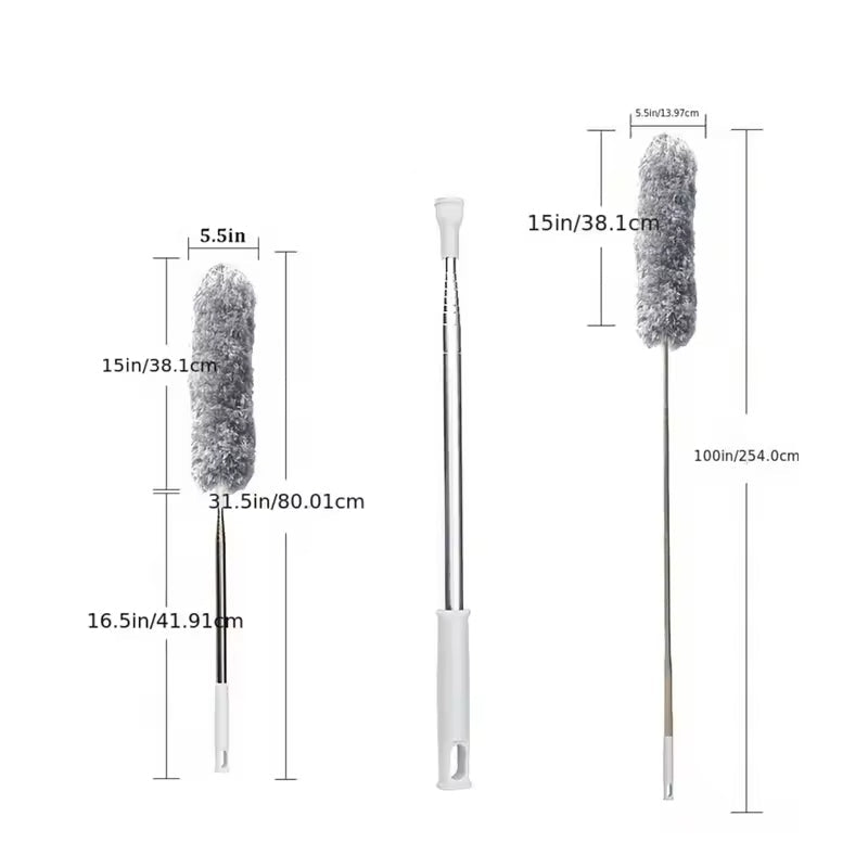 DustEase – Chiffon à Poussière en Microfibre Téléscopique avec Longueur Ajustable
