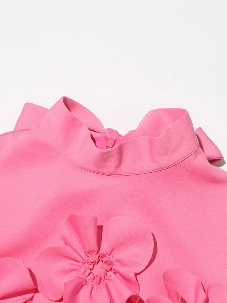 Monaliza - Robe maxi fleurie sculpturale pour un élégant flow