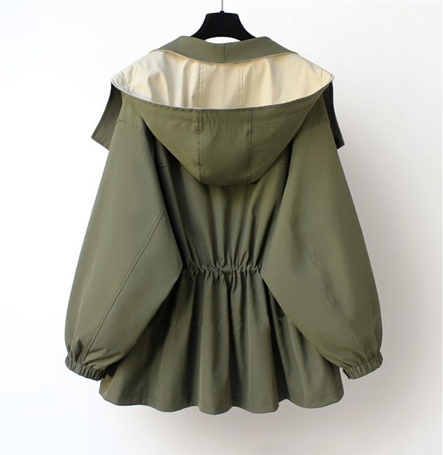 Monica - Veste à capuche asymétrique bicolore