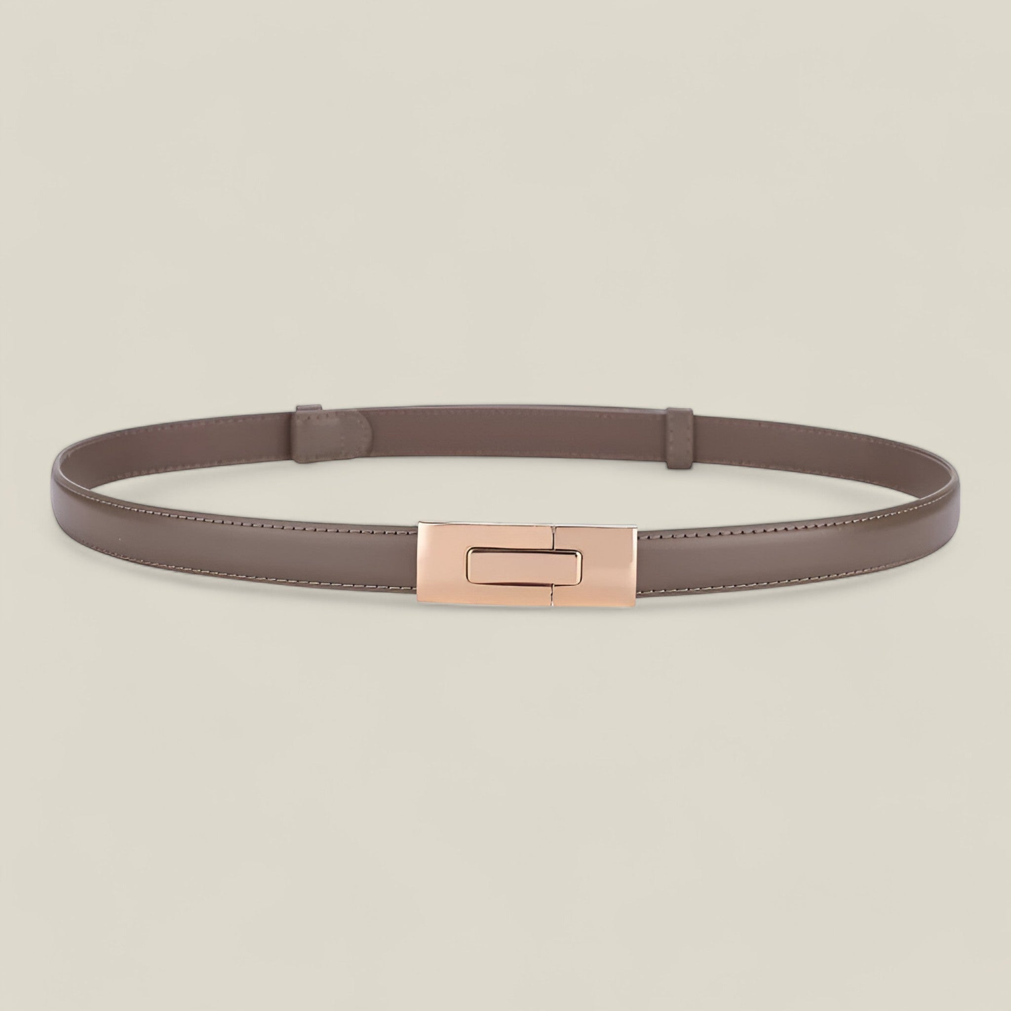 Sophia- Ceinture fine en cuir avec boucle dorée
