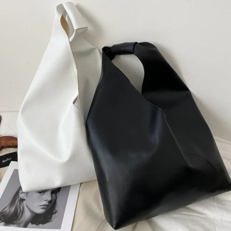 Sacs fourre-tout en cuir minimalistes pour femmes